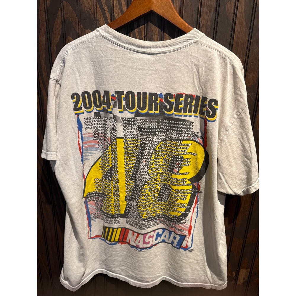 Vintage 2004 Jimmie Johnson NASCAR Tour Series T-Shirt Mens XL Delta Pro Weight - Picture 3 of 4